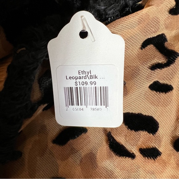 Ethyl Leopard Handmade animal print cheetah see through black denim jacket - Picture 5 of 8